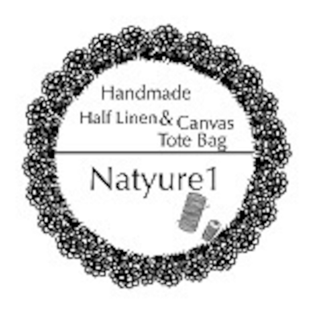 ハーフリネンと帆布トートバッグ　Natyure1